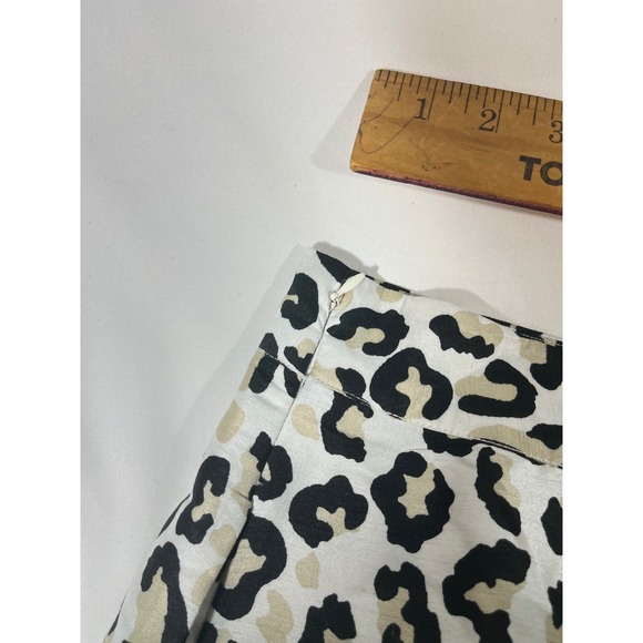 Crown Ivy Pleated Flare Skirt Women 14W Leopard Print Pockets Feminine Fierce - Picture 4 of 11